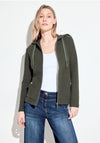 Cecil Hooded Sweater Jacket, Cool Khaki