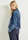 Cecil Button up Denim Jacket, Mid-Wash Denim