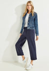 Cecil Button up Denim Jacket, Mid-Wash Denim