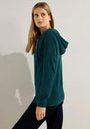 Cecil Structure Mix Hooded Jacket, Deep Lake Green