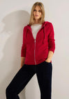 Cecil Structure Mix Hooded Jacket, Casual Red