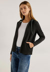 Cecil Drawstring Ribbed Jacket, Black