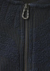 Cecil Jacquard Embossed Zipped Jacket, Navy