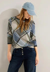 Cecil Argyle Pattern Sweatshirt, Night Sky Blue