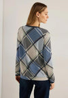 Cecil Argyle Pattern Sweatshirt, Night Sky Blue