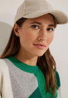 Cecil Graphic Print Knitted Sweater, Bright Green Melange