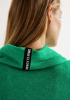 Cecil Volume Collar Comfort Sweater, Easy Green Melange
