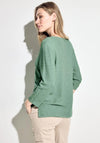 Cecil V-Neck Light Sweater, Saliva Green