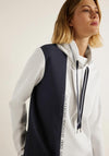 Cecil Colour Block Drawstring Neckline Sweatshirt, Night Sky Blue