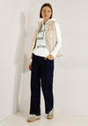 Cecil Text Print Drawstring Hoodie, Vanilla White