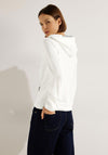 Cecil Text Print Drawstring Hoodie, Vanilla White