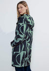 Cecil Printed Memory Rain Jacket, Raw Salvia Green