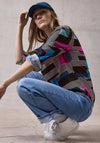 Cecil Geometric Print Blouse, Navy Multi