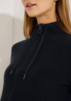 Cecil Zip Up Waffle Knit Cardigan, Night Sky Blue