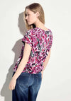 Cecil Ornament Print T-Shirt, Bloomy Pink