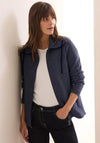 Cecil Ribbed Ottoman Jacket, Navy