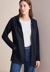 Cecil Oversized Full Zip Hoodie, Navy