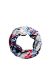 Cecil Geometric Print Loop Scarf, Navy Multi