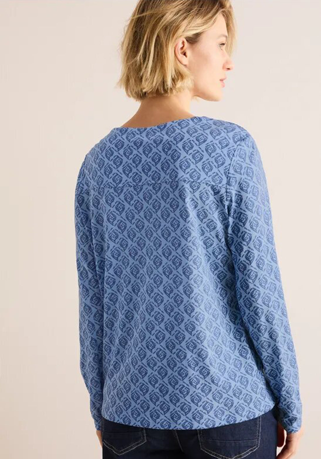 Cecil Geometric Print Tunic Top, Blue