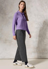 Cecil Long Sleeve Fleece Top, Purple