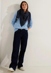 Cecil Knit Triangular Scarf, Night Sky Blue