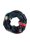 Cecil Print Loop Scarf, Night Sky Blue