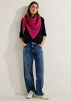 Cecil Knit Triangular Scarf, Cosy Coral