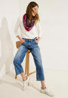 Cecil Patchwork Print Loop Scarf, Casual Red