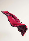 Cecil Patchwork Print Loop Scarf, Casual Red