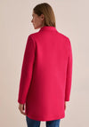 Cecil Buttoned Scuba Coat, Red