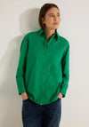 Cecil Long Cotton Blouse, Easy Green