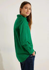 Cecil Long Cotton Blouse, Easy Green