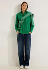 Cecil Long Cotton Blouse, Easy Green