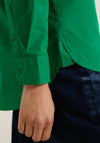 Cecil Long Cotton Blouse, Easy Green