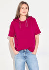 Cecil Short Sleeve Hoodie Sweatshirt, Pink Sorbet