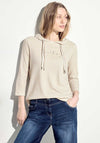 Cecil Stripe Hoodie, Boulder Beige