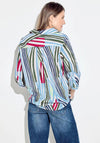 Cecil Striped Cotton Blouse, Vanilla Multi