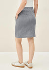 Cecil Striped Seersucker Skirt, Navy and White