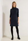 Cecil Cosy Half Zip Troyer Mini Dress, Night Sky Blue