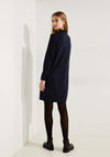 Cecil Cosy Half Zip Troyer Mini Dress, Night Sky Blue