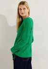 Cecil Textured Drawstring Sweater, Easy Green