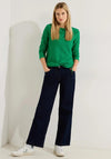 Cecil Textured Drawstring Sweater, Easy Green