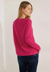 Cecil Textured Drawstring Sweater, Cosy Coral