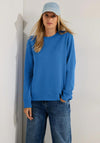 Cecil Basic Crew Neck Sweatshirt, Dynamic Blue