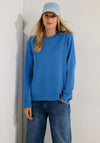 Cecil Basic Crew Neck Sweatshirt, Dynamic Blue