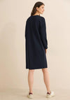 Cecil Button Shoulder Sweatshirt Dress, Navy