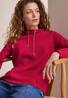 Cecil Funnel Neck Sweatshirt, Red