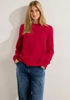 Cecil Basic Crew Neck Sweatshirt, Casual Red