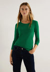 Cecil Basic Long Sleeve T-Shirt, Easy Green