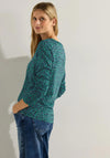 Cecil Minimal Paisley Print Tunic Top, Easy Green